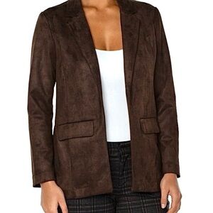 Liverpool Stitch Fix New Suede Stretch Boyfriend Blazer NWT